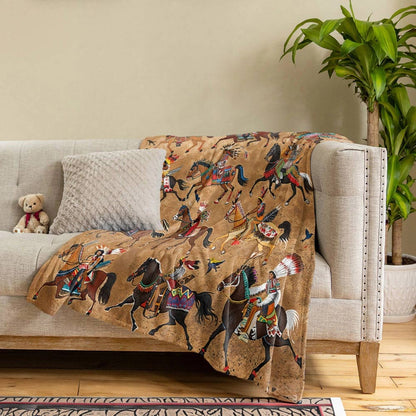 Lorva Fleece Blanket  Majestic Native Horses