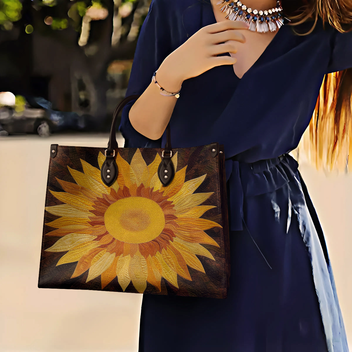 Lorva Leather Bag Sunny Bloom