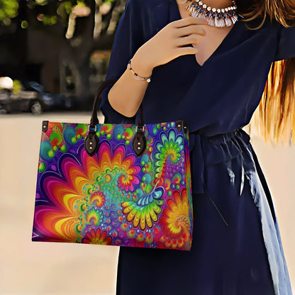 Lorva Leather Bag Psychedelic Bloom