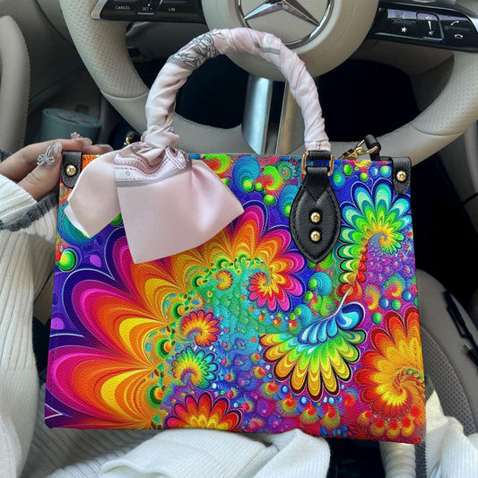Lorva Leather Bag Psychedelic Bloom