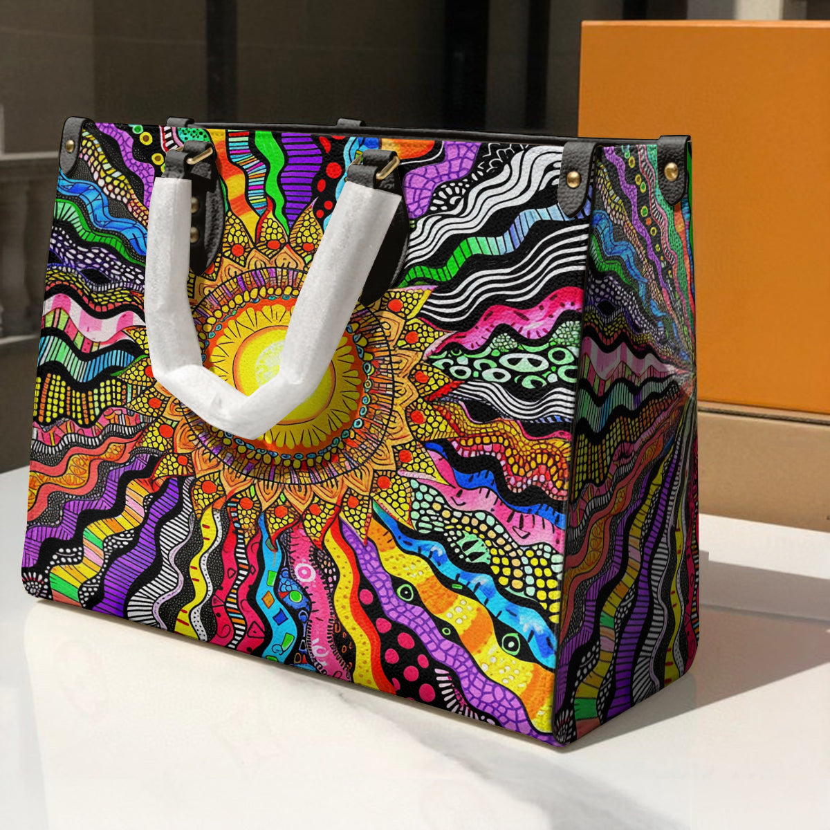 Lorva Hippie Leather Bag Radiant Spectrum