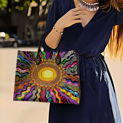 Lorva Hippie Leather Bag Radiant Spectrum