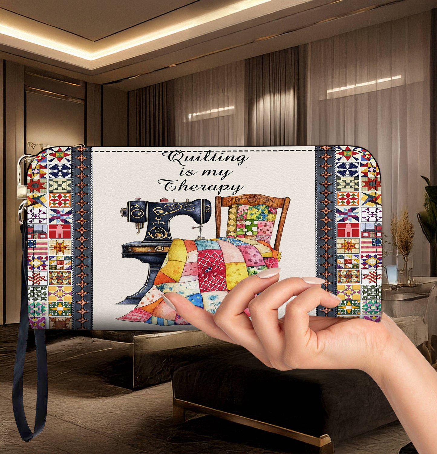 Lorva Leather Wallet Quilting Is My Therapy