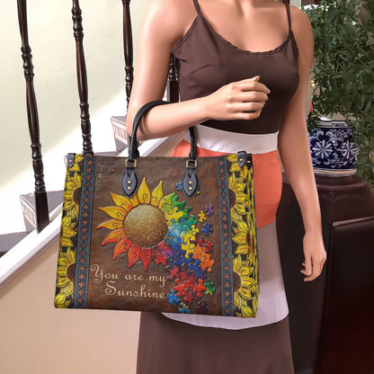 Lorva Leather Bag Autism You Are My Sunshine