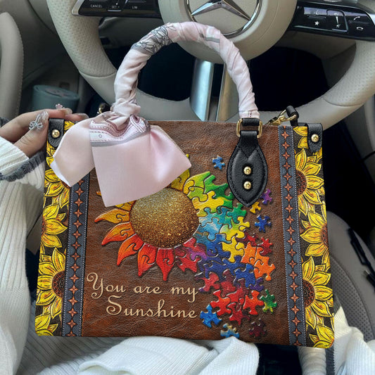 Lorva Leather Bag Autism You Are My Sunshine