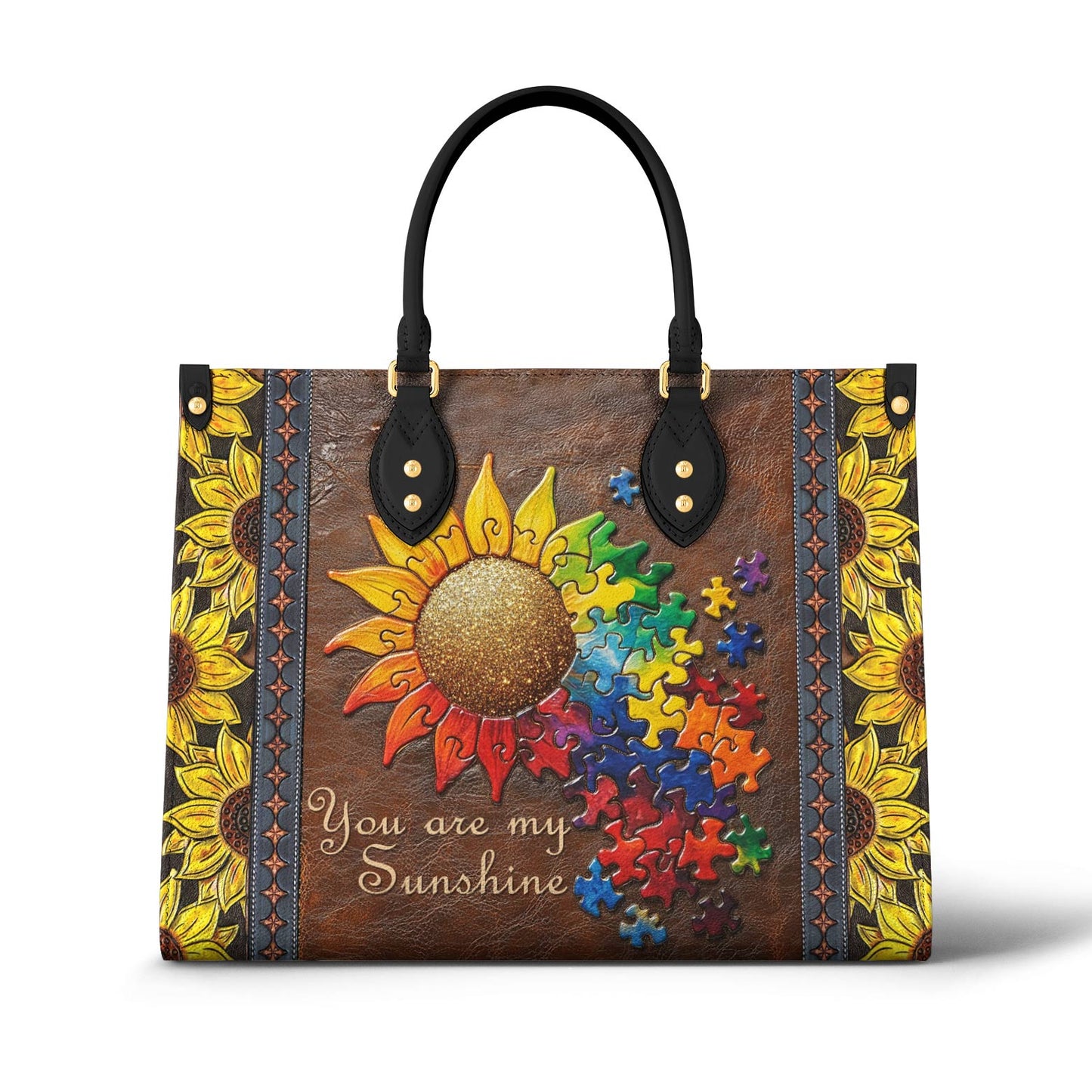 Lorva Leather Bag Autism You Are My Sunshine