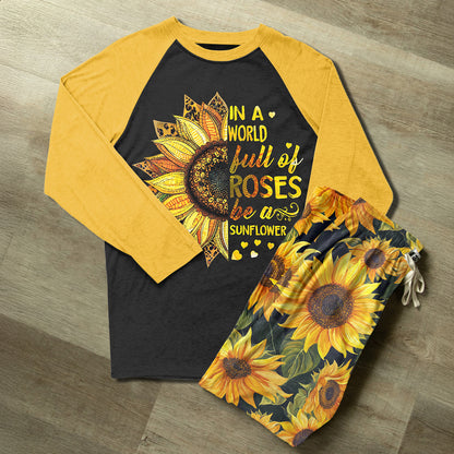Lorva Raglan Lounge Pajamas Be A Sunflower
