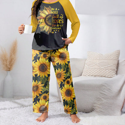 Lorva Raglan Lounge Pajamas Be A Sunflower