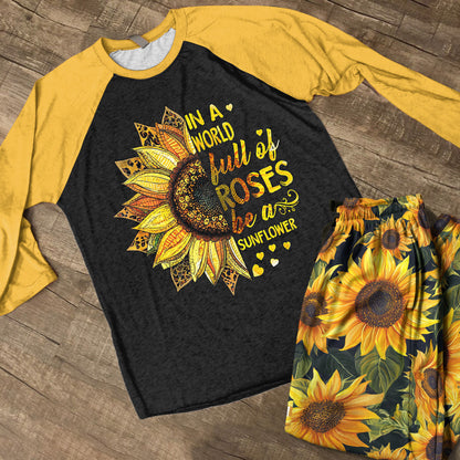 Lorva Raglan Lounge Pajamas Be A Sunflower