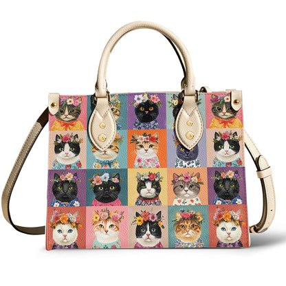 Lorva Leather Bag Feline Blooms