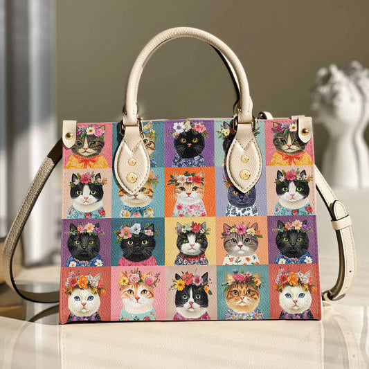 Lorva Leather Bag Feline Blooms