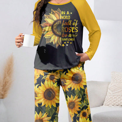 Lorva Raglan Lounge Pajamas Be A Sunflower