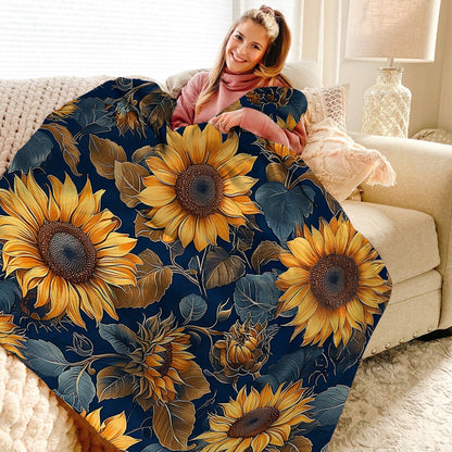 Lorva Fleece Blanket Rustic Sunflower