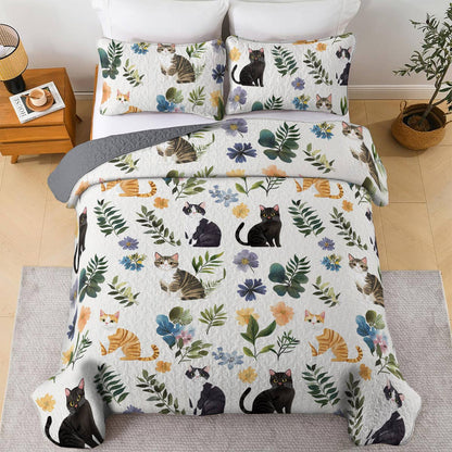 Lorva All Season Quilt 3-Piece Set Summer Catmint Cottage