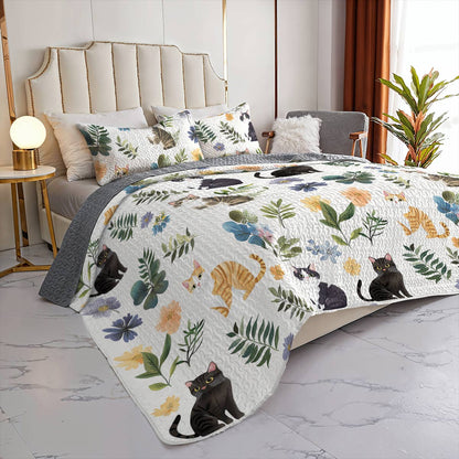 Lorva All Season Quilt 3-Piece Set Summer Catmint Cottage