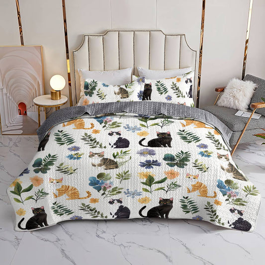 Lorva All Season Quilt 3-Piece Set Summer Catmint Cottage