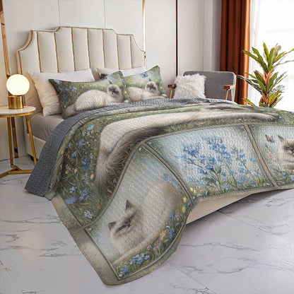 Lorva All Season Quilt 3-Piece Set Ragdoll Meadow Dreams
