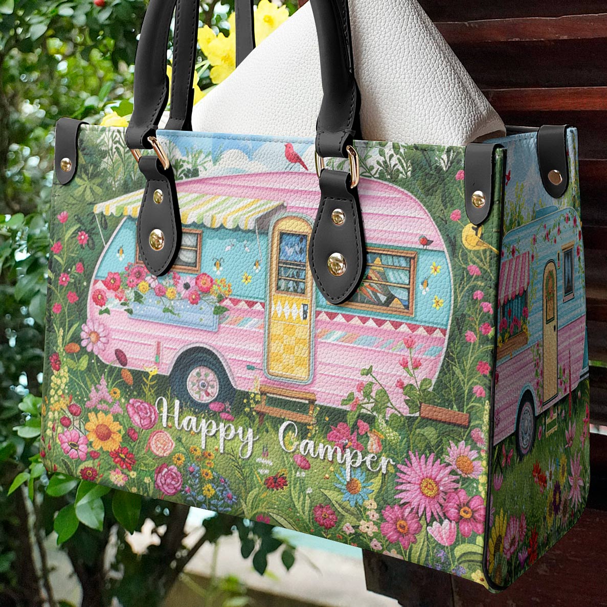 Lorva Leather Bag Happy Camper