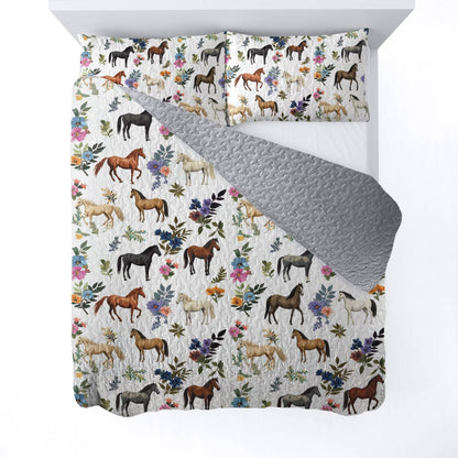 Lorva All Season Quilt 3-Piece Set Just A Girl Who Loves Horses
