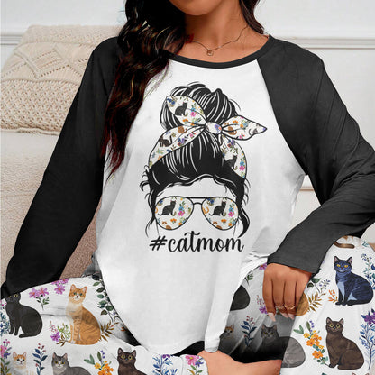 Lorva Raglan Lounge Pajamas Beautiful Catmom