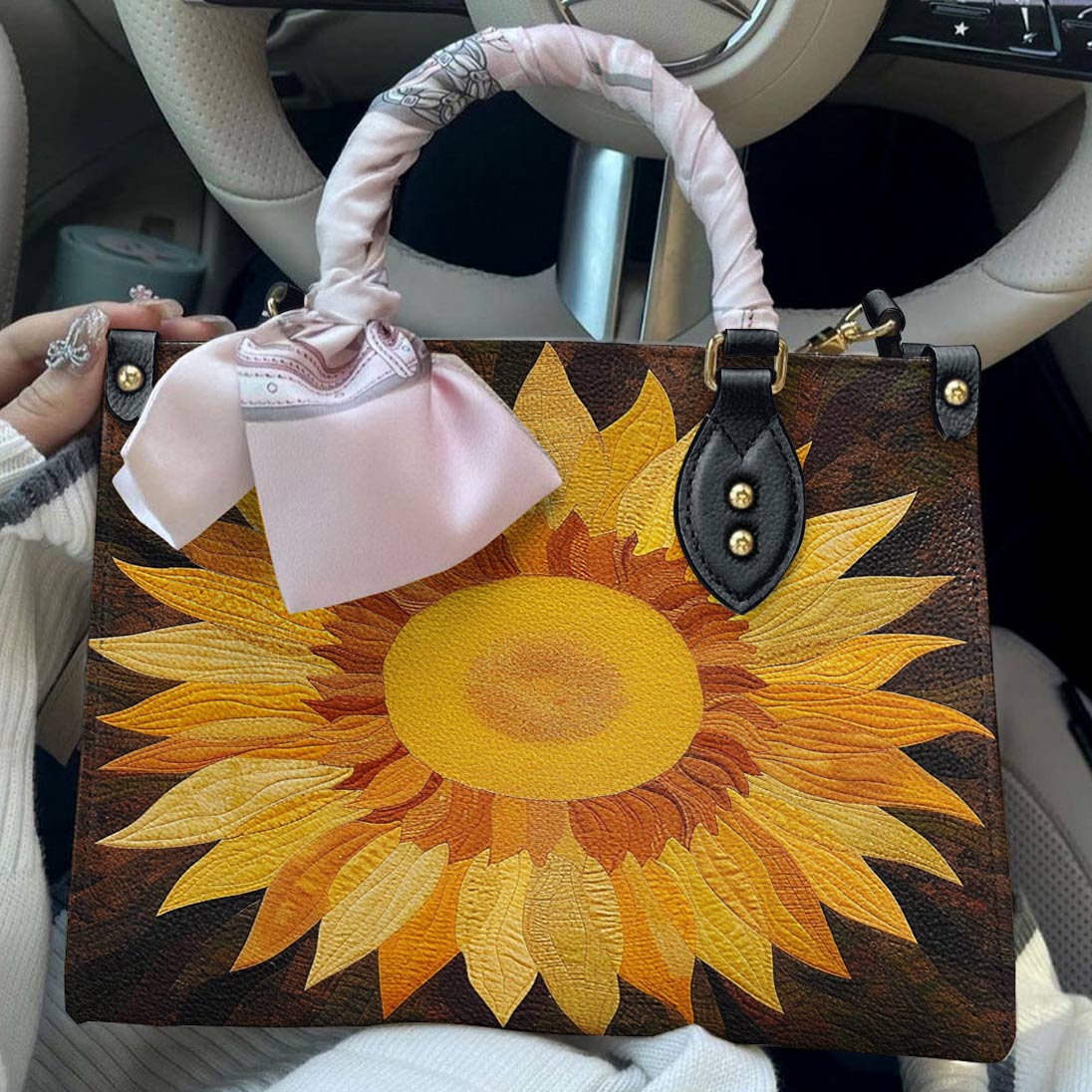 Lorva Leather Bag Sunny Bloom