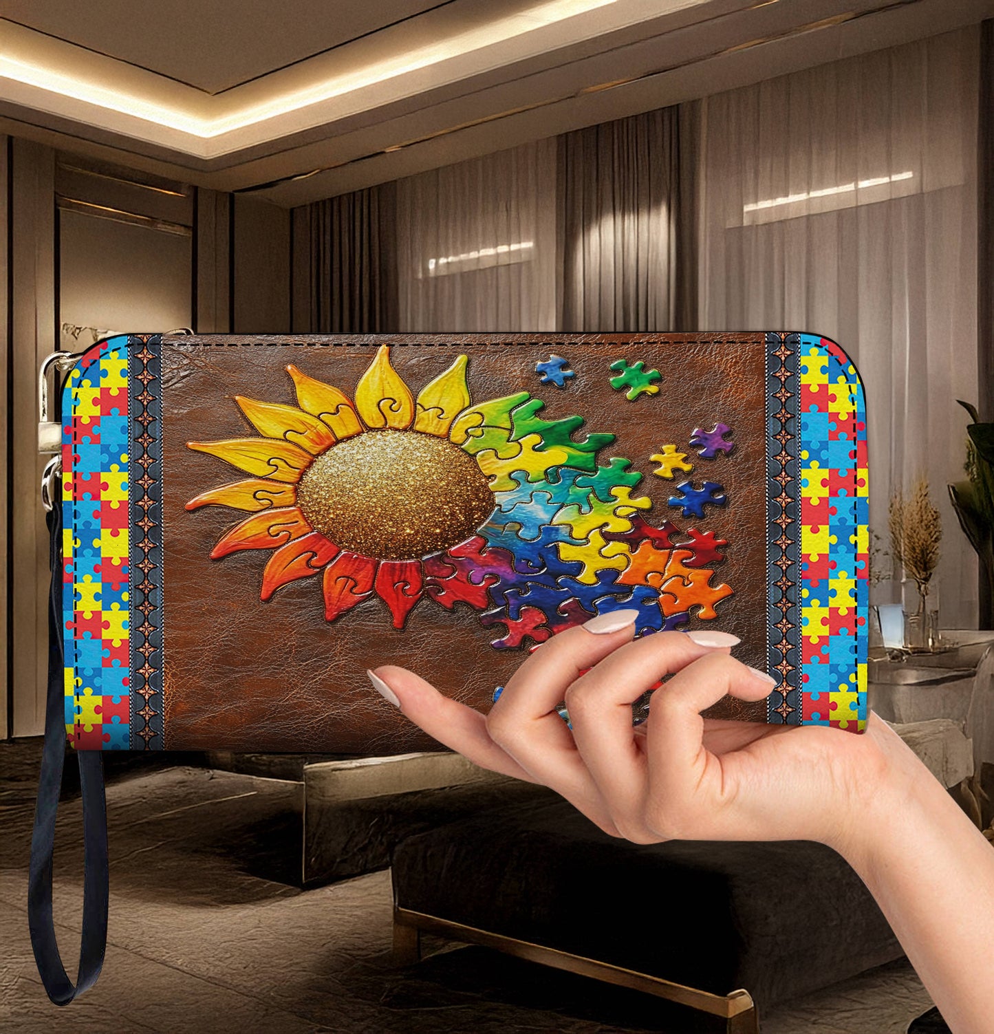 Lorva Leather Wallet You Are My Sunshine