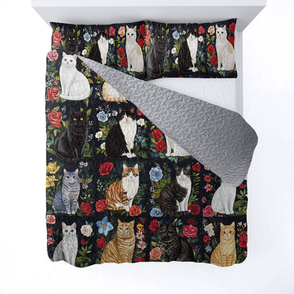 Lorva All Season Quilt 3-Piece Set Cat Lover’s Paradise