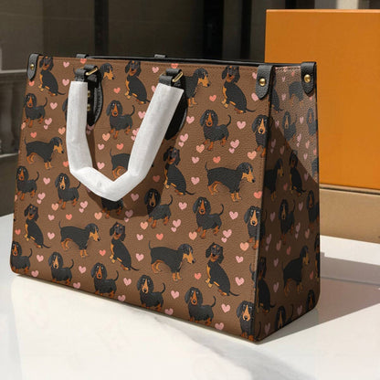 Lorva Leather Bag Dachshund Love