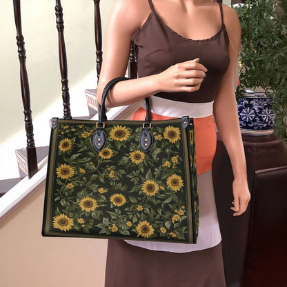 Lorva Leather Bag Classical Sunflowers