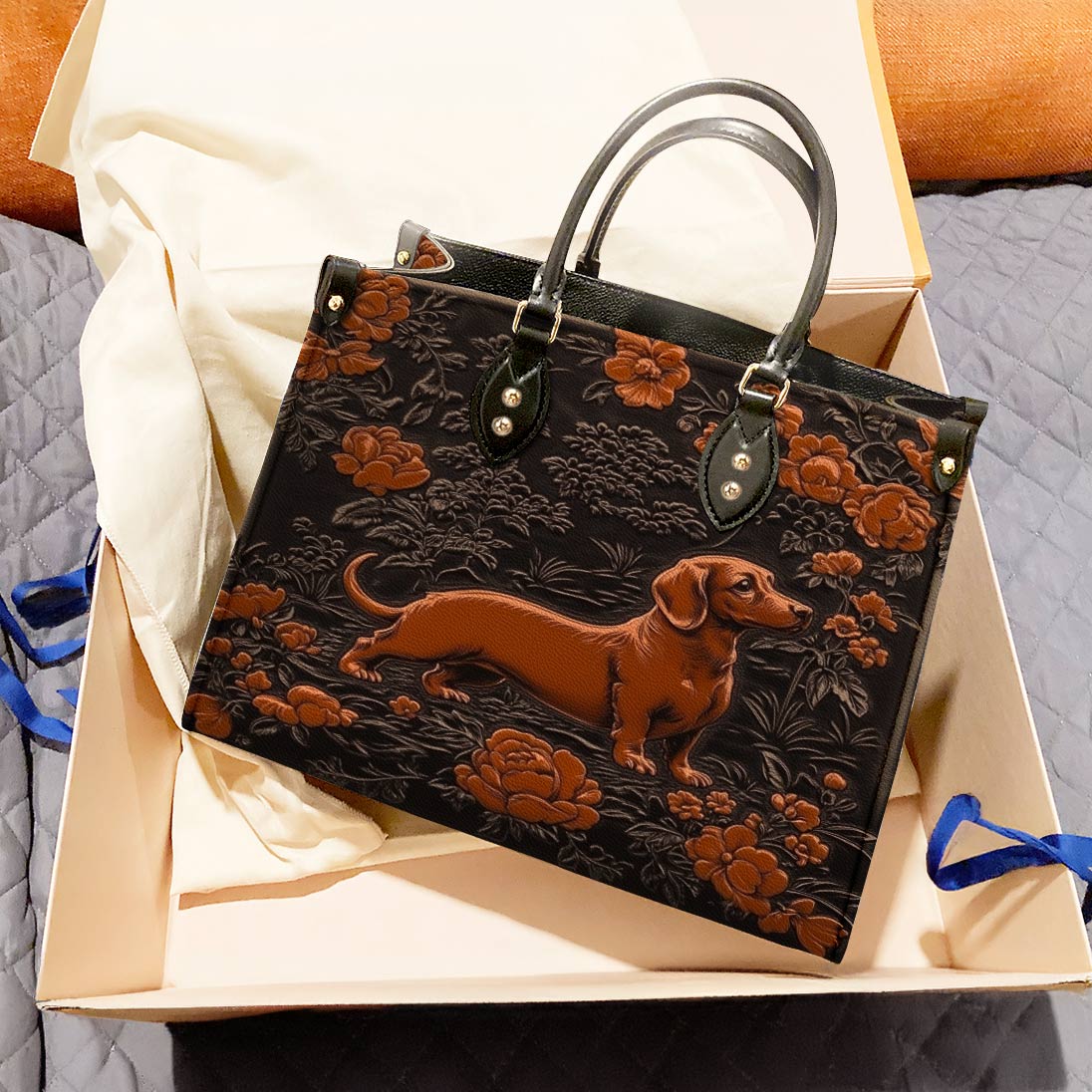 Lorva Leather Bag Majestic Dachshund