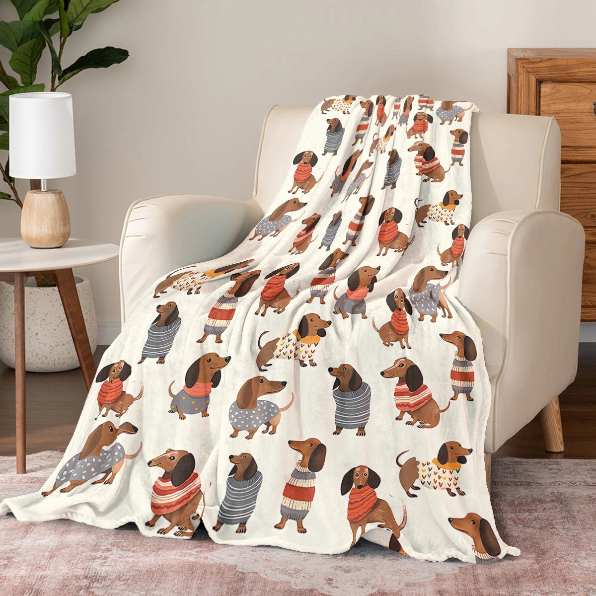 Lorva Dachshund Fleece Blanket Cuteness Overload