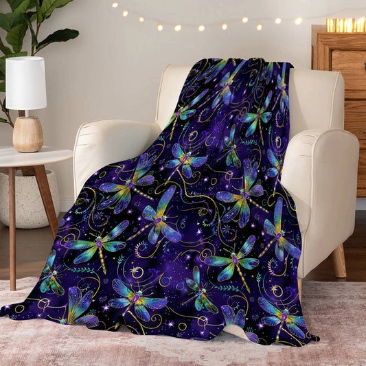 Lorva Fleece Blanket Mysterious Dragonfly