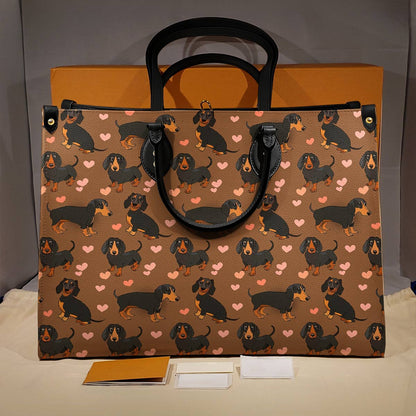 Lorva Leather Bag Dachshund Love