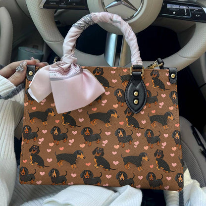 Lorva Leather Bag Dachshund Love