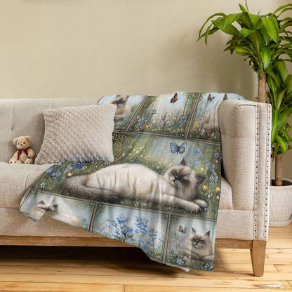 Lorva Fleece Blanket Ragdoll Meadow Dreams