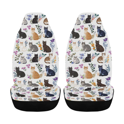 Cat Car Seat Covers Charming Floral Cats