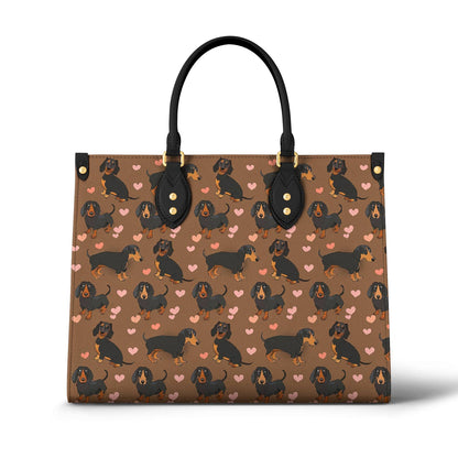 Lorva Leather Bag Dachshund Love