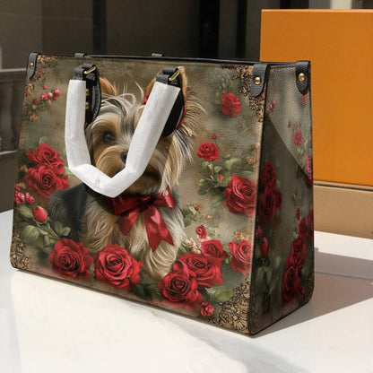 Lorva Yorkie Leather Bag Royal Rose Yorkie