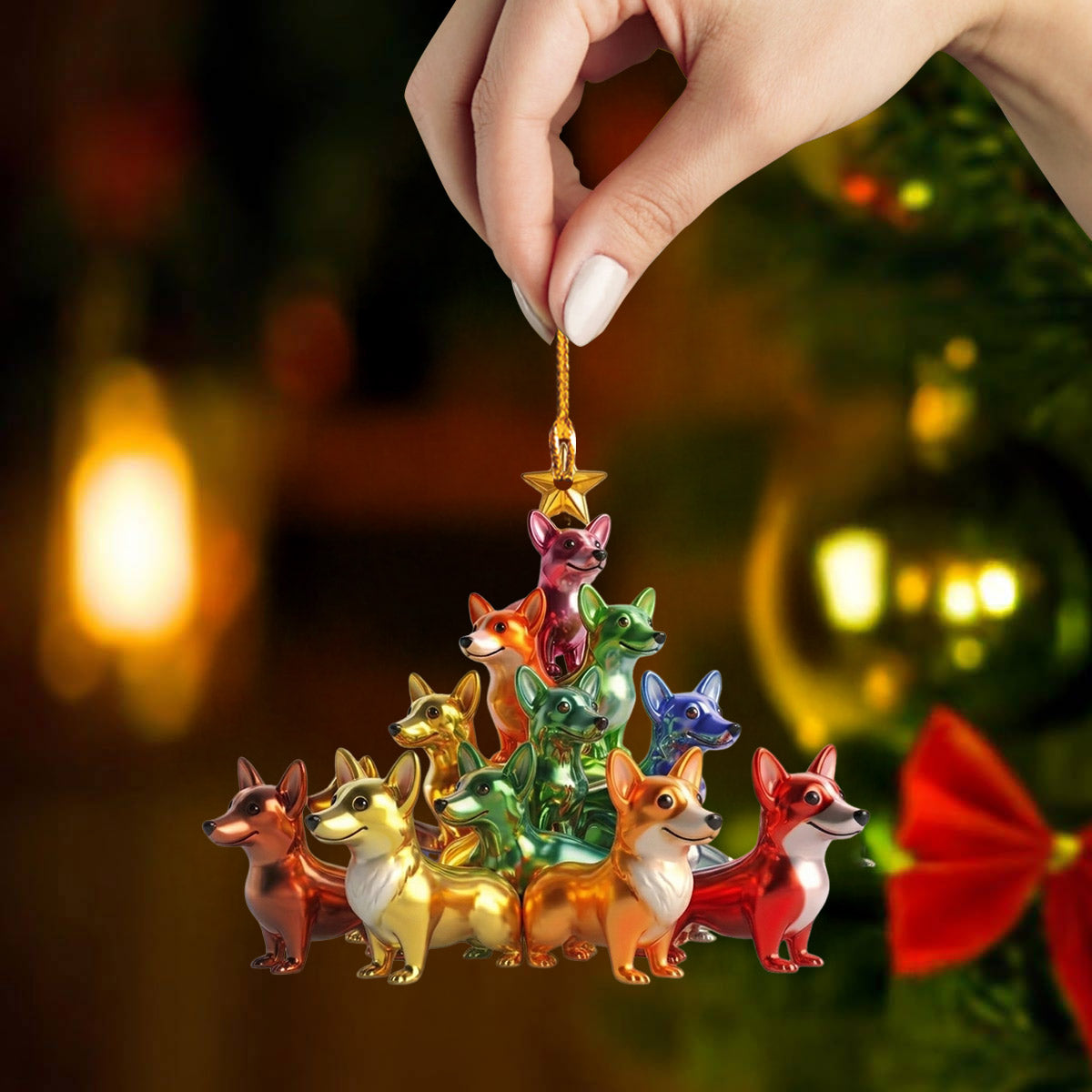 Lorva Corgi Acrylic Ornament Amazing Christmas Tree