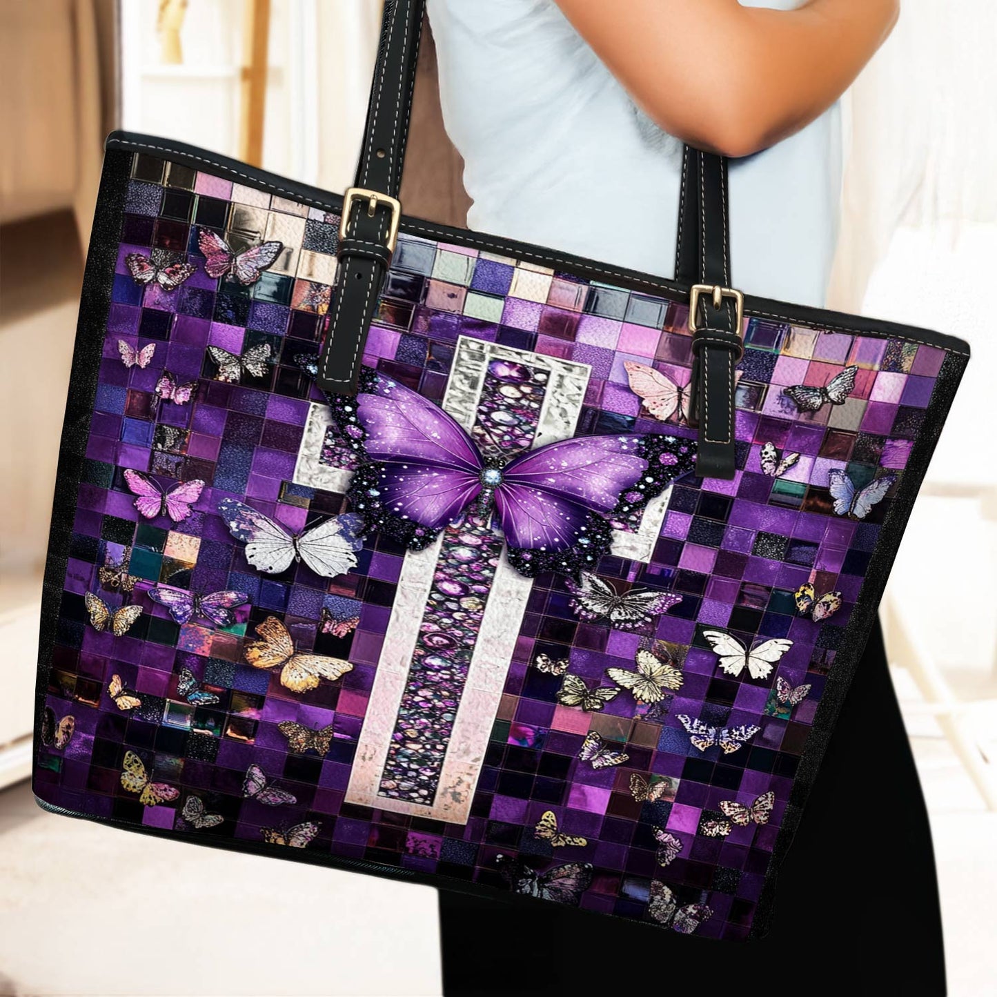Lorva Leather Tote Bag Mystic Blessings