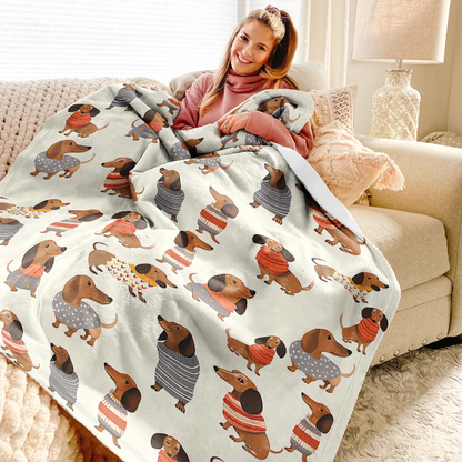 Lorva Dachshund Fleece Blanket Cuteness Overload