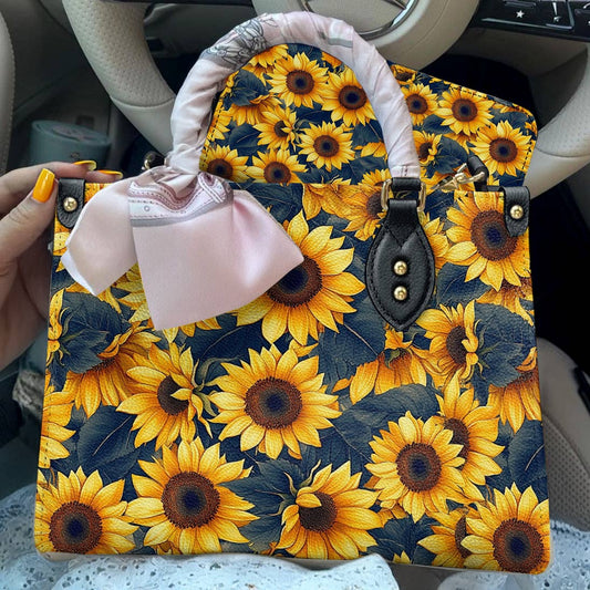 Lorva Sunflower Leather Bag Harvest Glow