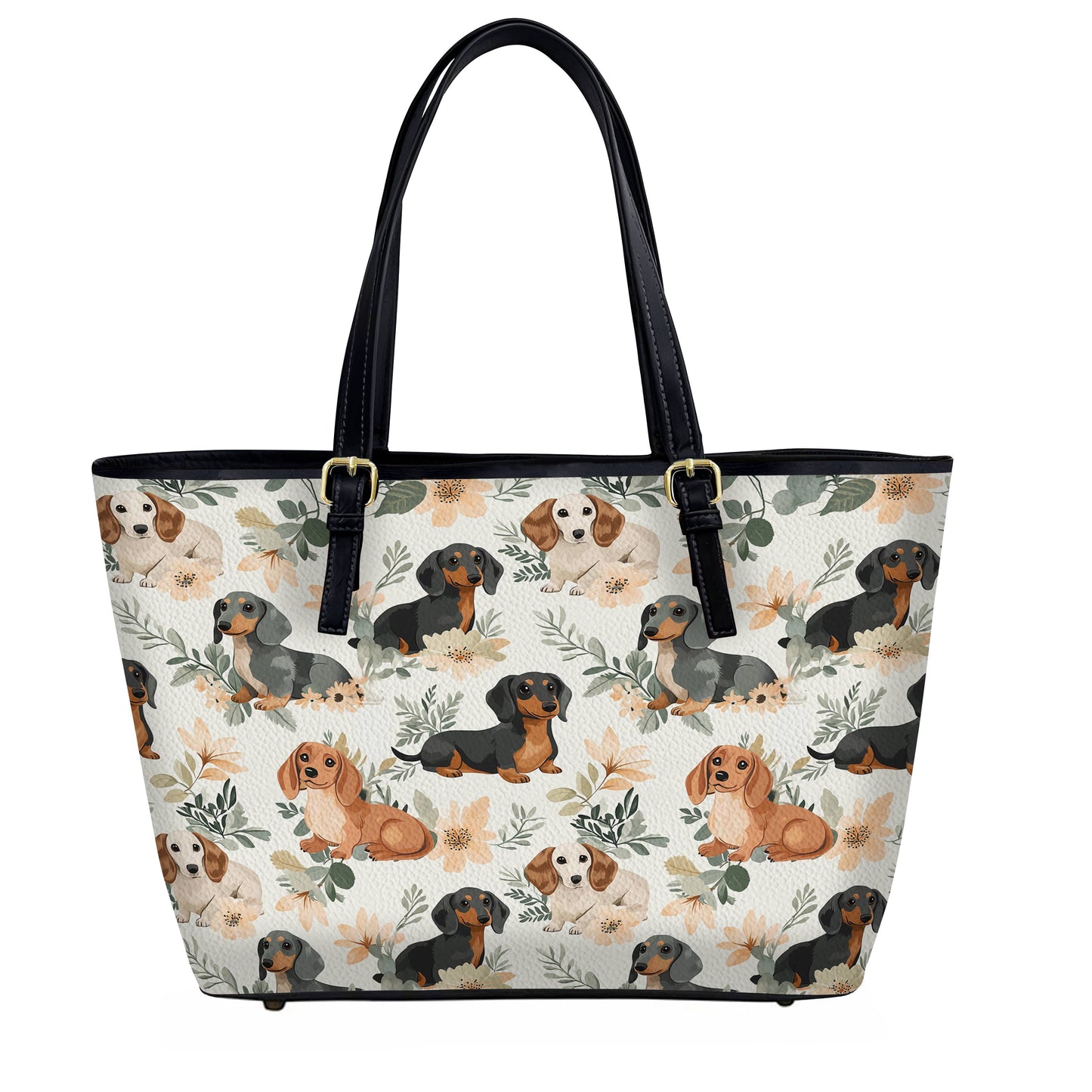 Lorva Leather Tote Bag Muted Meadows