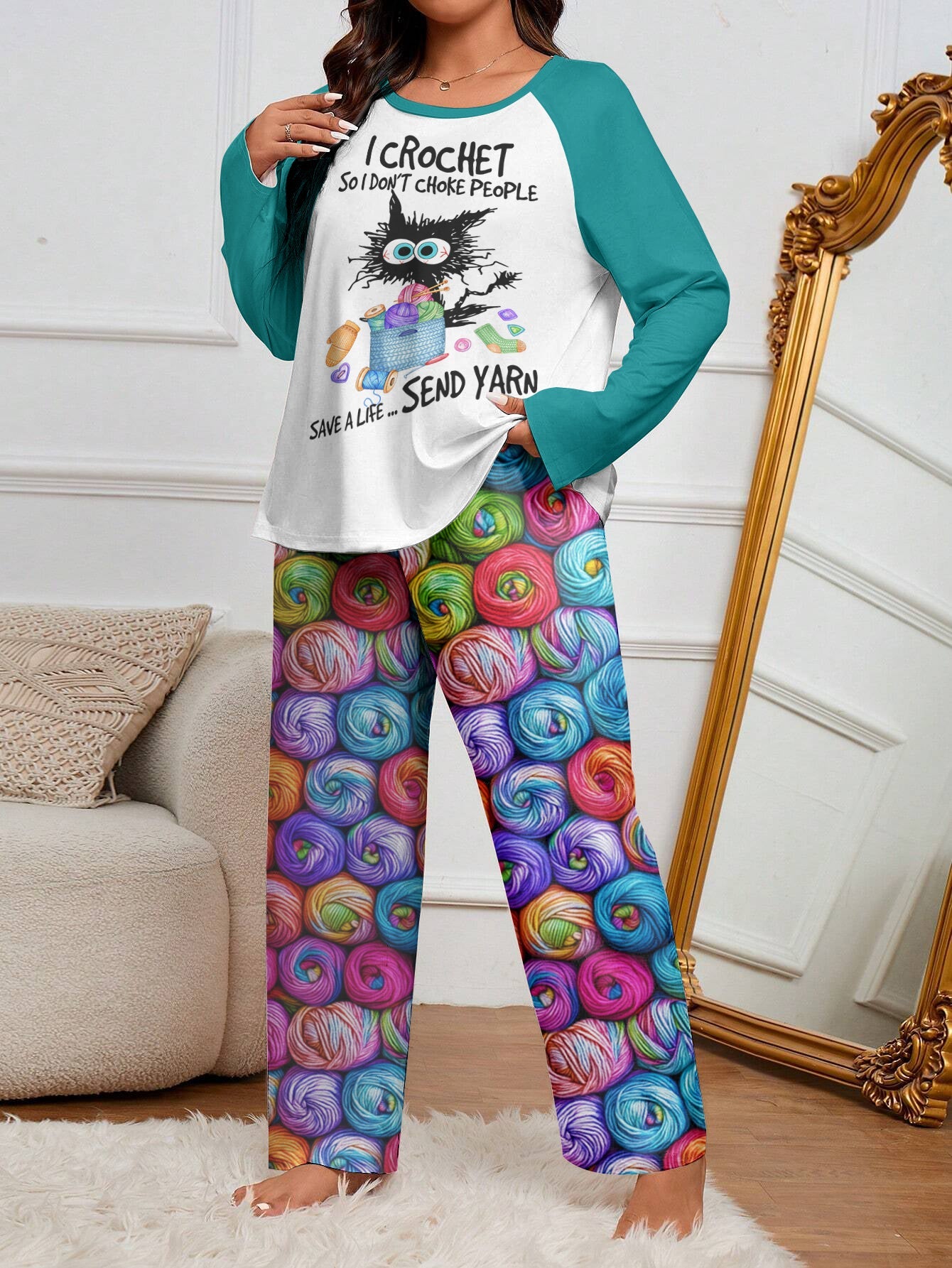 Lorva Raglan Lounge Pajamas Send Me Yarn