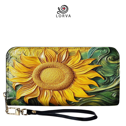 Lorva Leather Wallet Sunlit Swirl