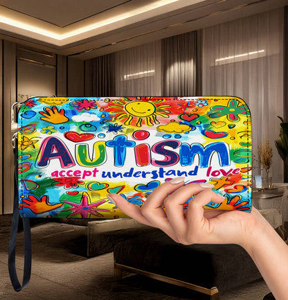 Lorva Leather Wallet Autism Love Understand Accept