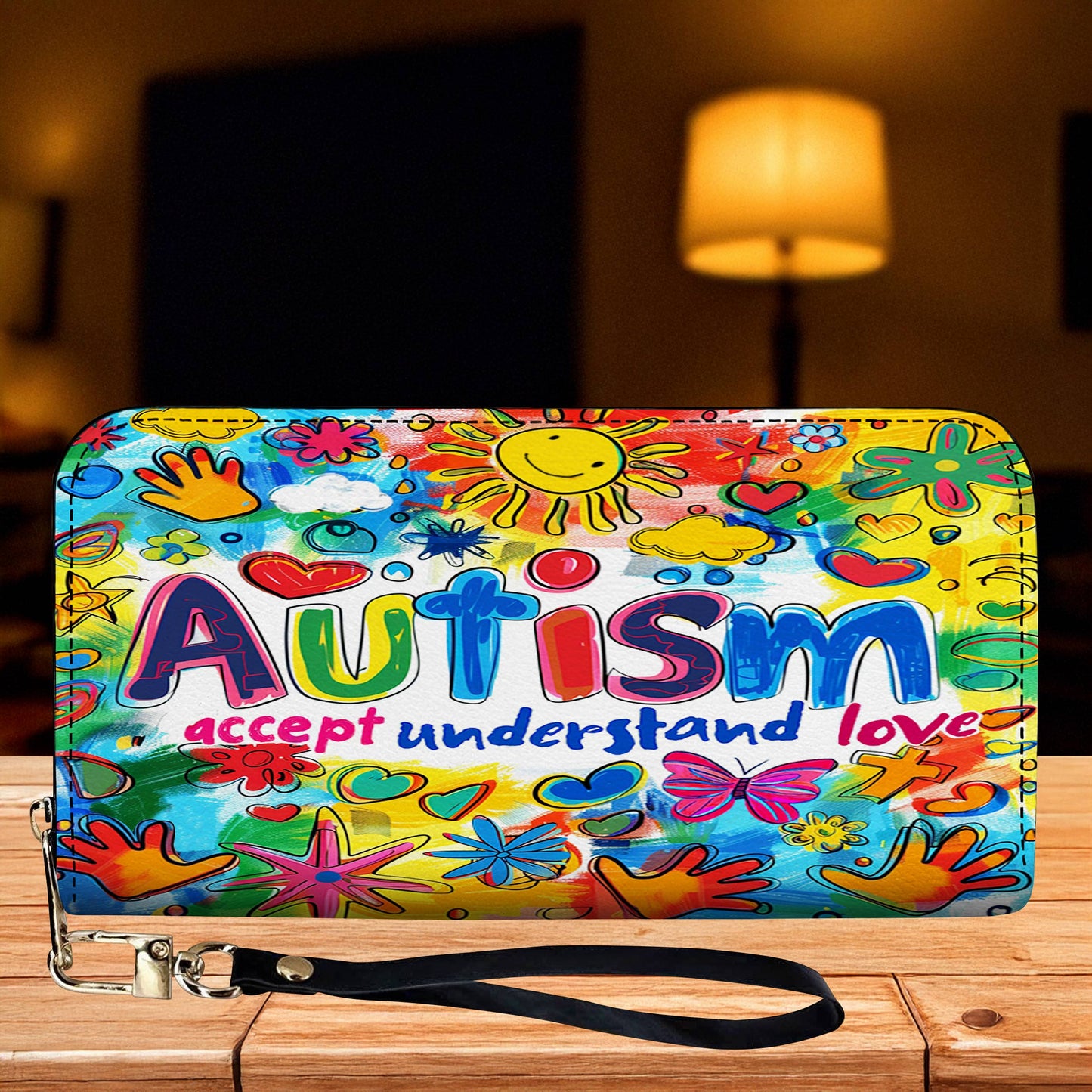 Lorva Leather Wallet Autism Love Understand Accept