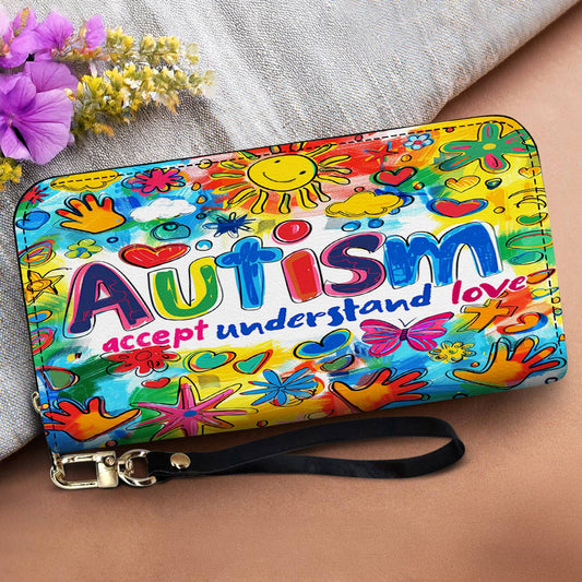 Lorva Leather Wallet Autism Love Understand Accept