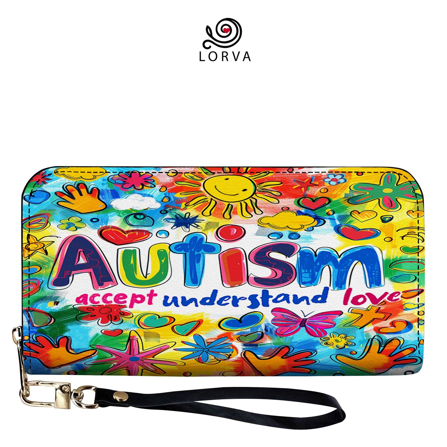 Lorva Leather Wallet Autism Love Understand Accept