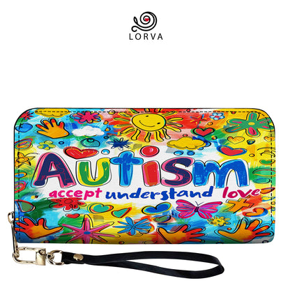 Lorva Leather Wallet Autism Love Understand Accept